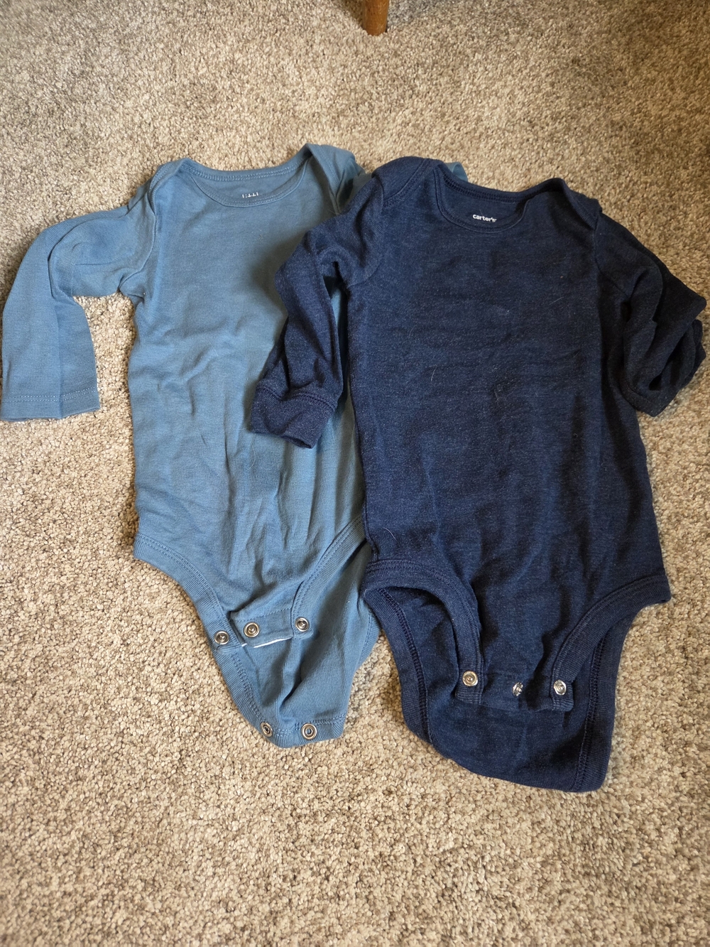 Carter's Long Sleeve Sleeve Bodysuit Bundle in Dark Navy